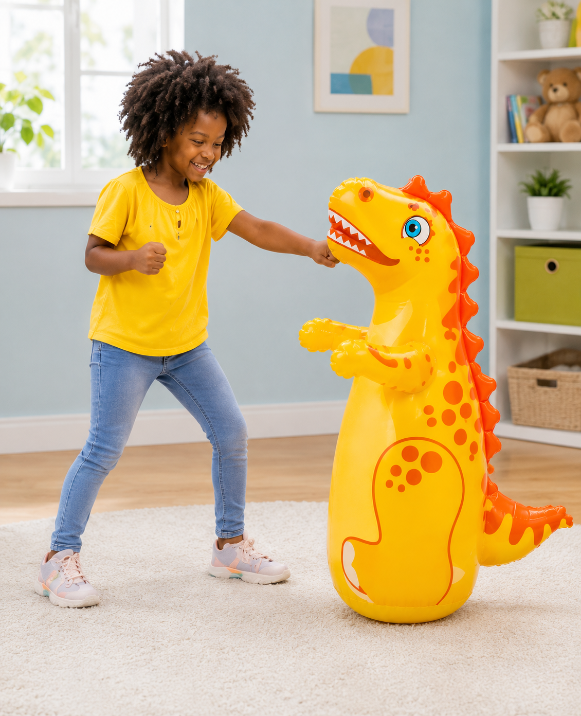 INTEX Inflatable Dinosaur Bop Bag for Kids | Self-Standing Punching Toy | Wet Set Collection | Ages 3+